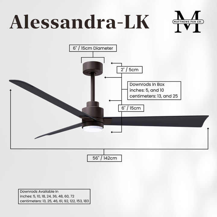 Matthews Fan Company Alessandra - 56" Outdoor, Wet-Rated Ceiling Fan