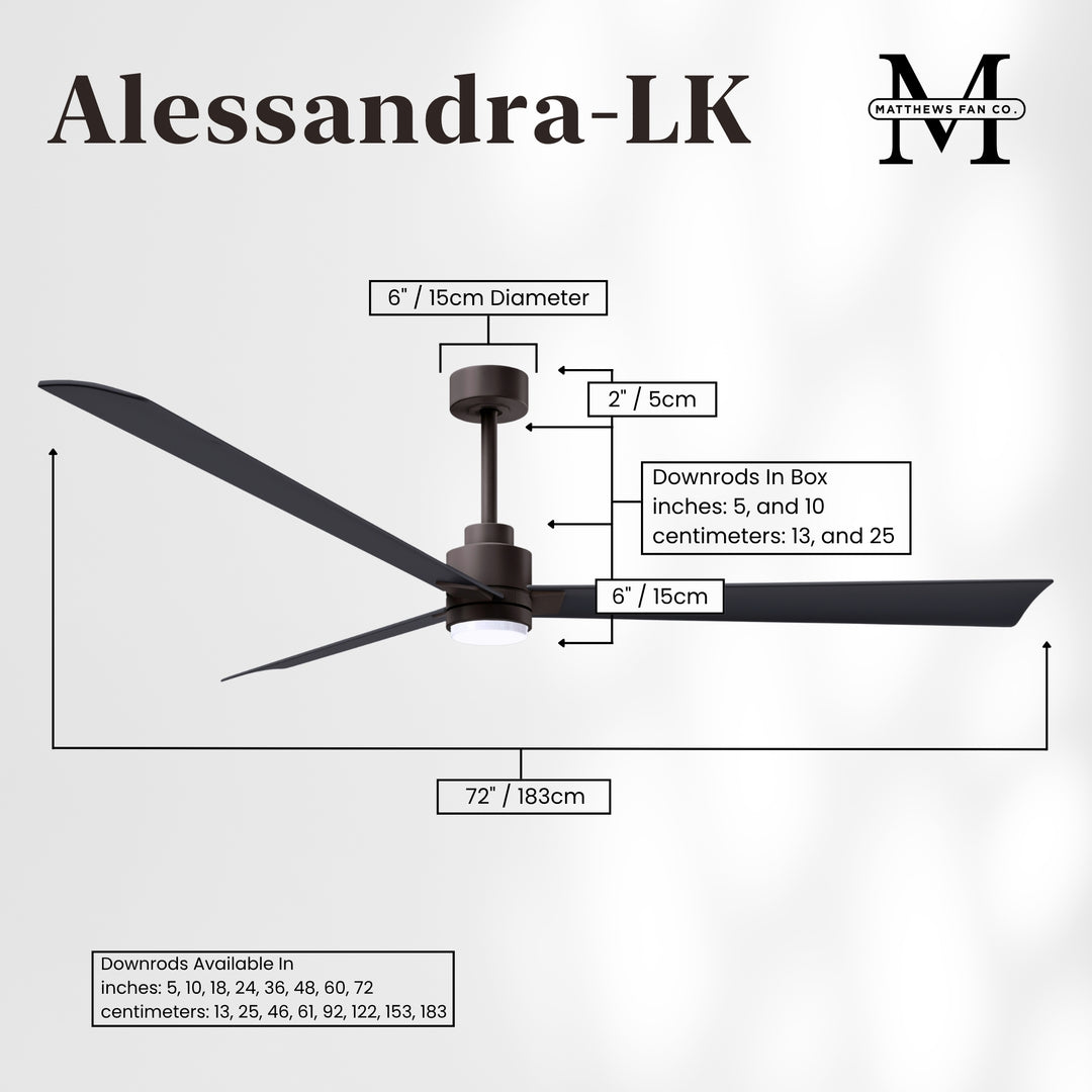Matthews Fan Company Alessandra - 72" Outdoor Ceiling Fan