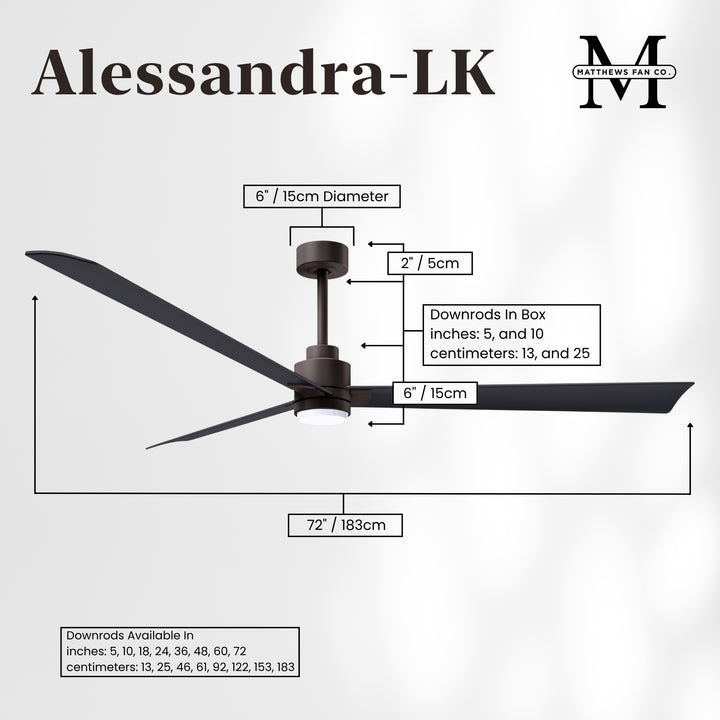 Matthews Fan Company Alessandra - 72" Outdoor Ceiling Fan