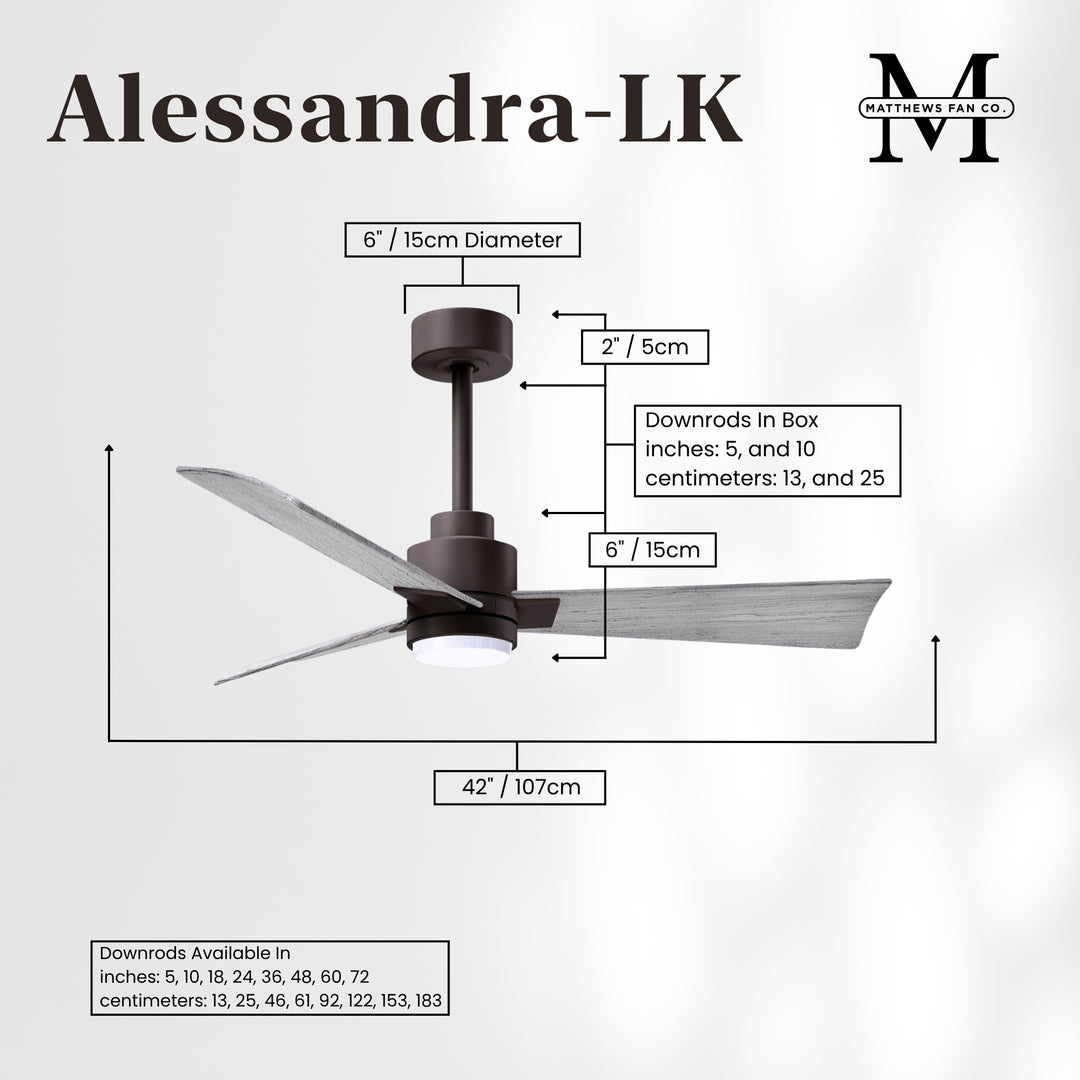 Matthews Fan Company Alessandra - 42" Outdoor, Wet-Rated Ceiling Fan