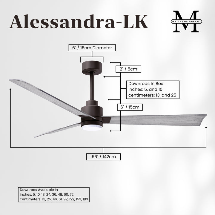 Matthews Fan Company Alessandra - 56" Outdoor, Wet-Rated Ceiling Fan