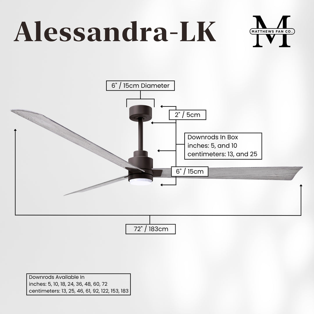Matthews Fan Company Alessandra - 72" Outdoor Ceiling Fan