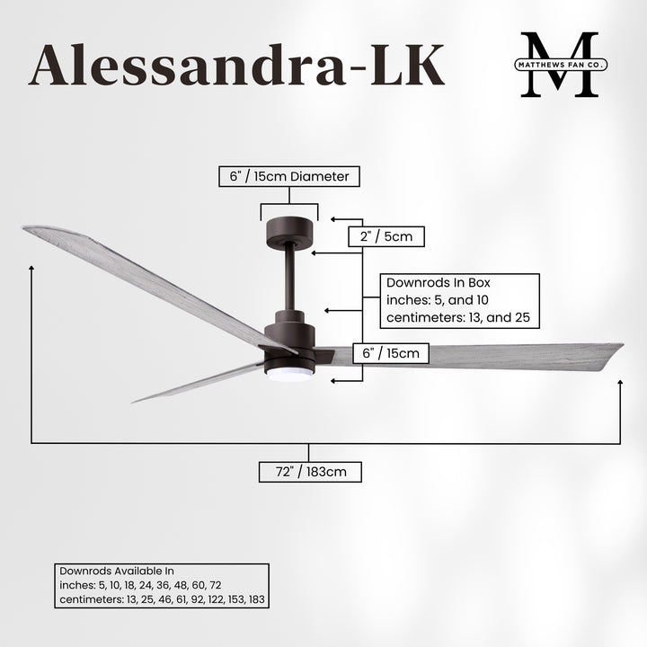 Matthews Fan Company Alessandra - 72" Outdoor Ceiling Fan