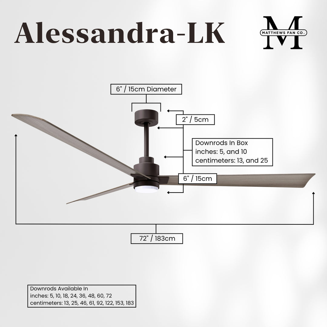 Matthews Fan Company Alessandra - 72" Outdoor Ceiling Fan