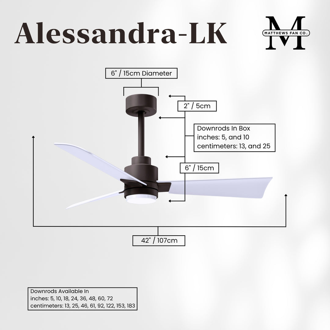 Matthews Fan Company Alessandra - 42" Outdoor, Wet-Rated Ceiling Fan