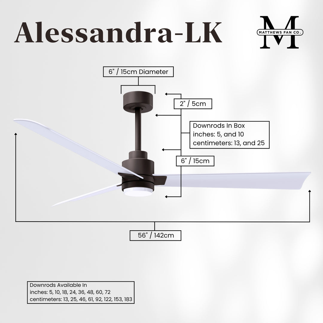 Matthews Fan Company Alessandra - 56" Outdoor, Wet-Rated Ceiling Fan