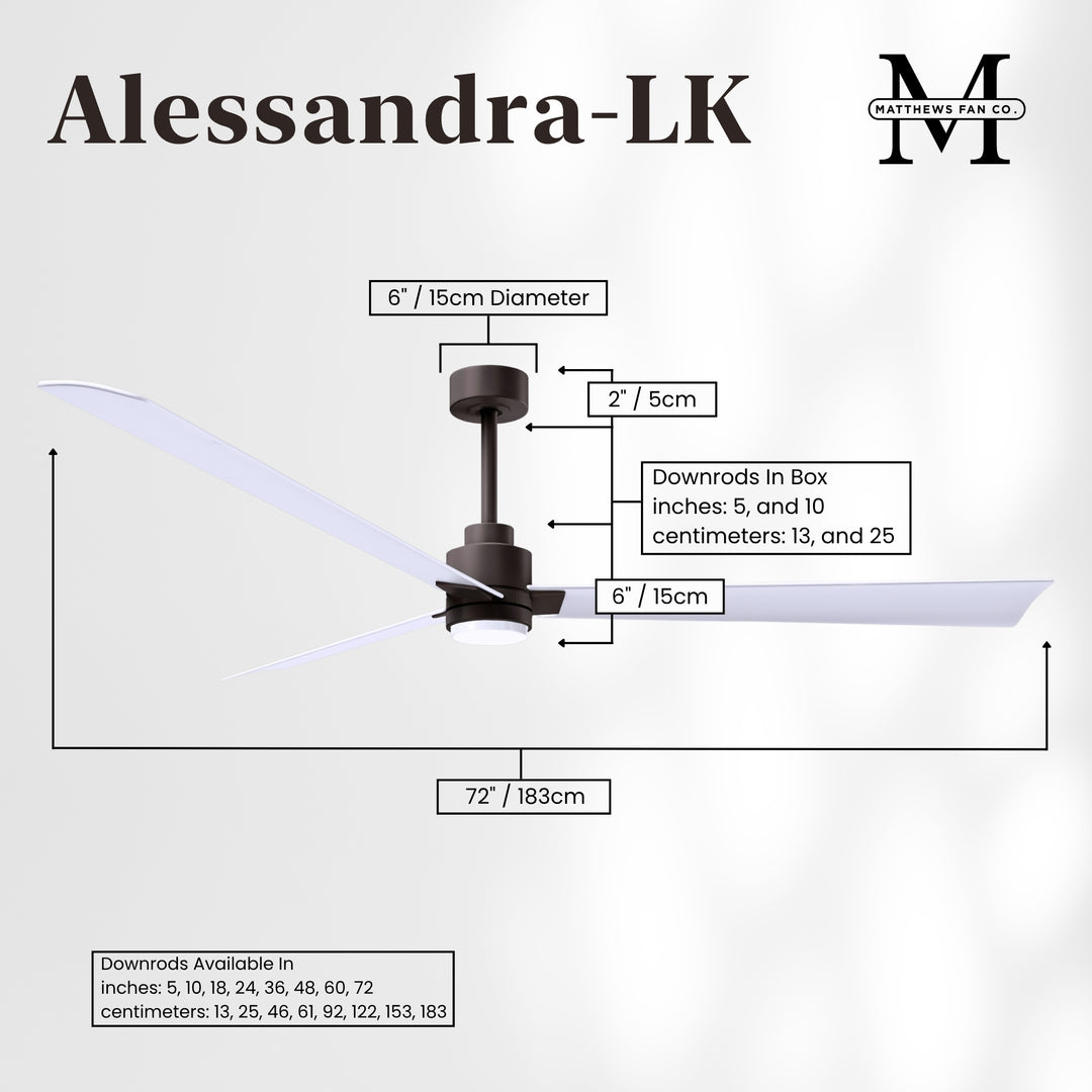 Matthews Fan Company Alessandra - 72" Outdoor Ceiling Fan