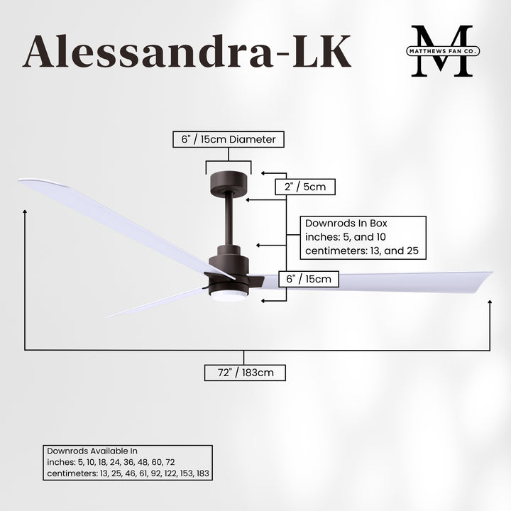 Matthews Fan Company Alessandra - 72" Outdoor Ceiling Fan