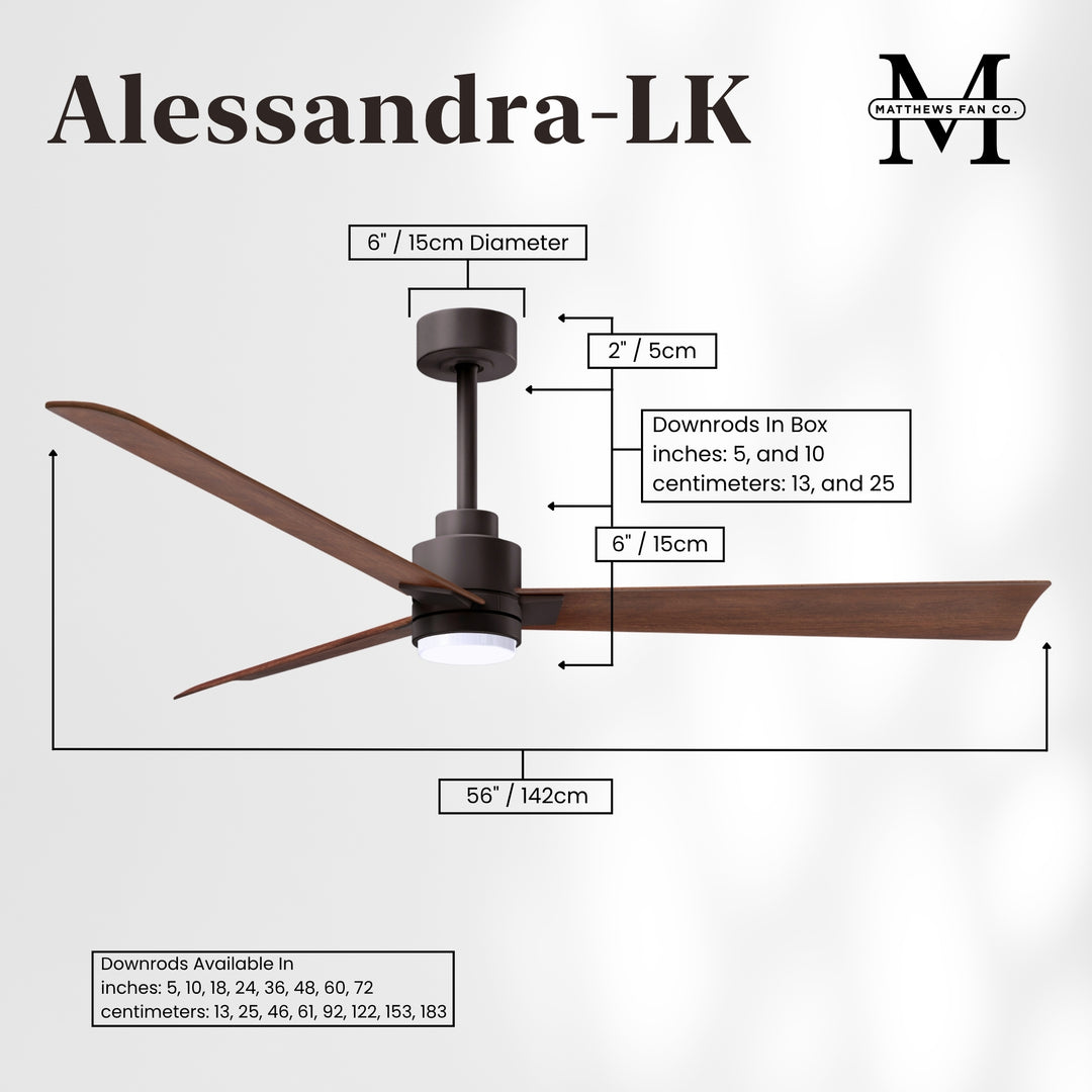 Matthews Fan Company Alessandra - 56" Outdoor, Wet-Rated Ceiling Fan