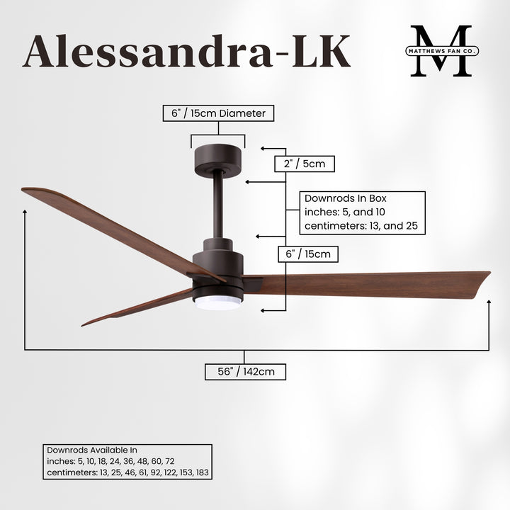 Matthews Fan Company Alessandra - 56" Outdoor, Wet-Rated Ceiling Fan