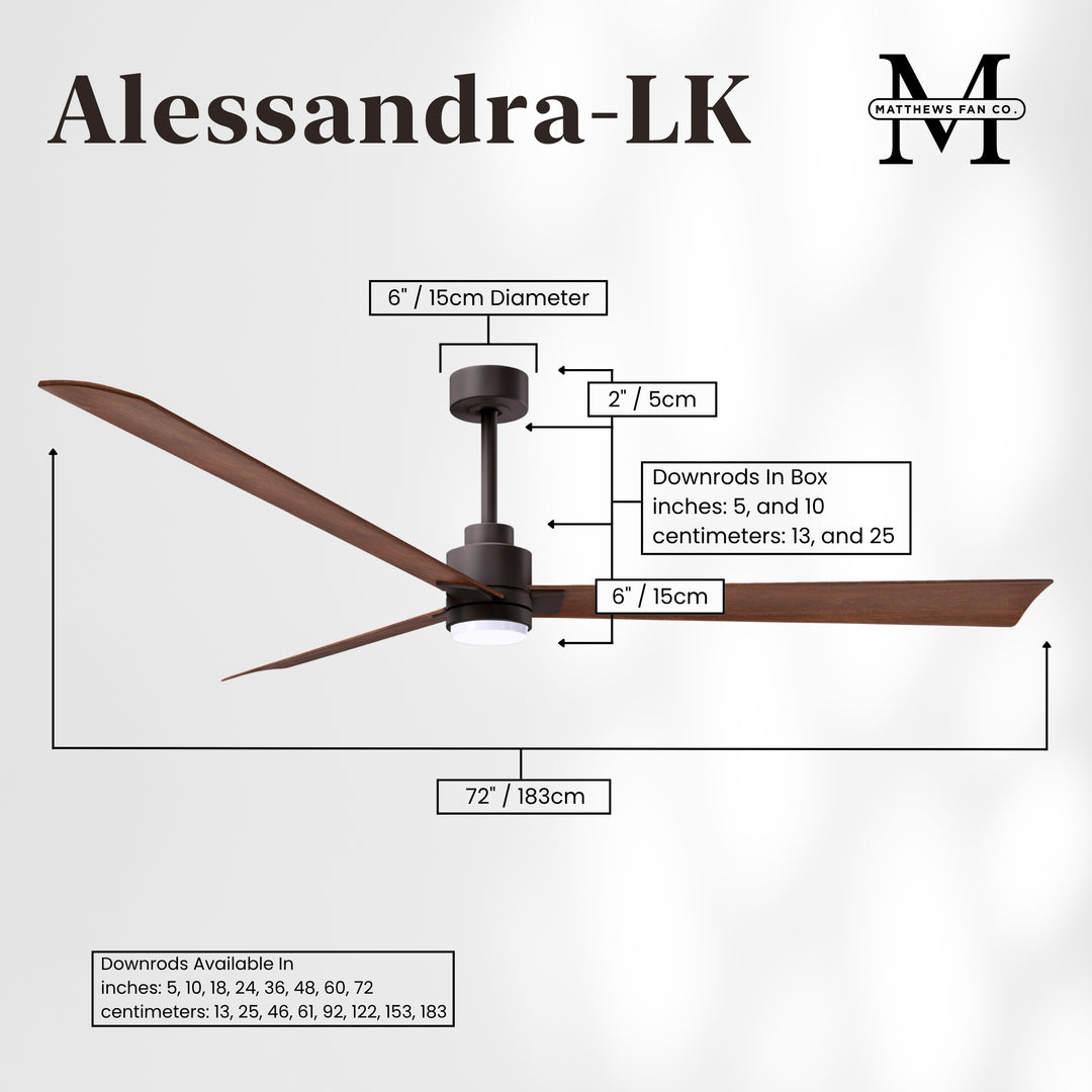 Matthews Fan Company Alessandra - 72" Outdoor Ceiling Fan
