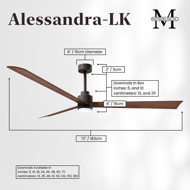 Matthews Fan Company Alessandra - 72" Outdoor Ceiling Fan