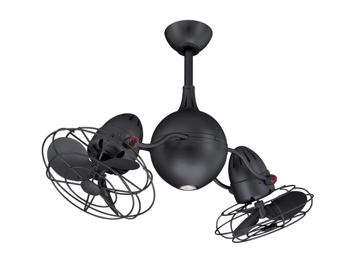 Matthews Fan Company Acqua Rotational Ceiling Fan Indoor Ceiling Fans Matthews Fan Company 37" Matte Black Matte Black