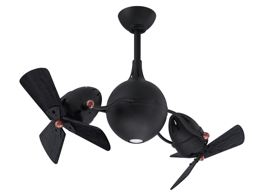 Matthews Fan Company Acqua Rotational Ceiling Fan Indoor Ceiling Fans Matthews Fan Company 39" Matte Black Matte Black