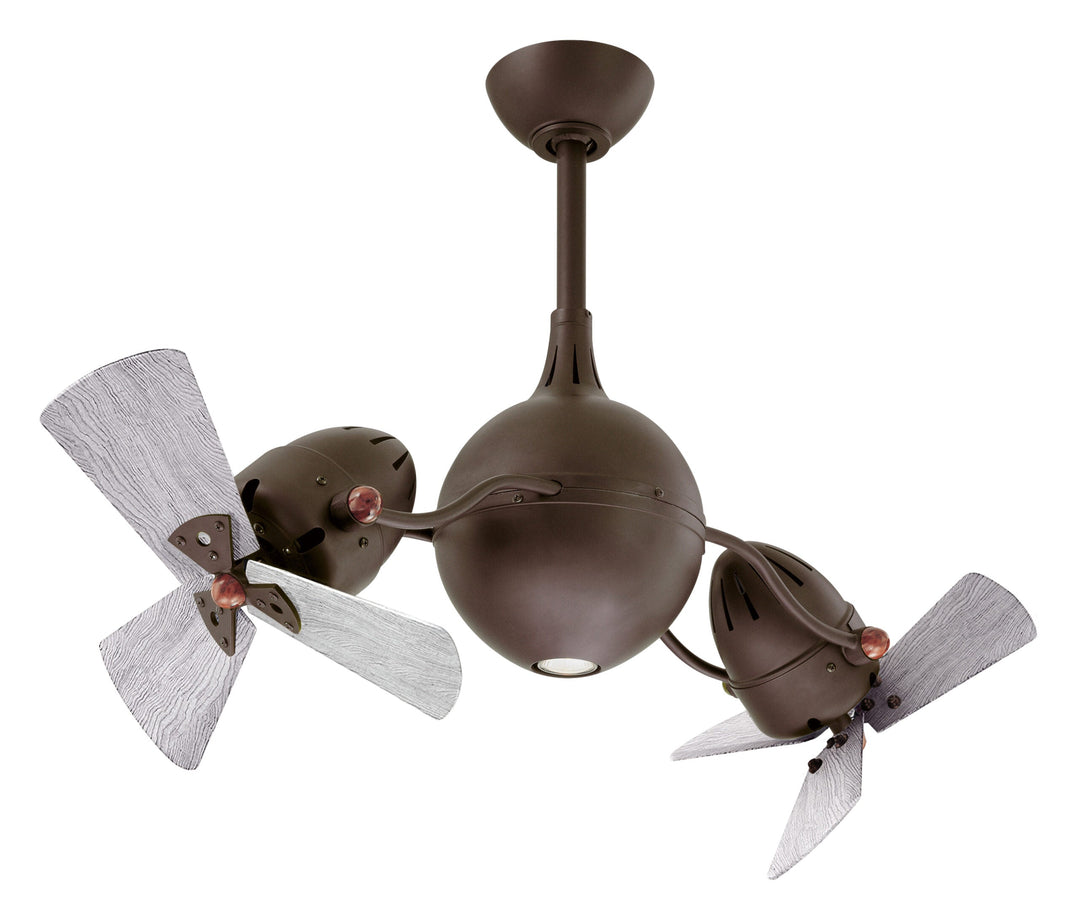 Matthews Fan Company Acqua Rotational Ceiling Fan Indoor Ceiling Fans Matthews Fan Company 39" Textured Bronze Barnwood Tone
