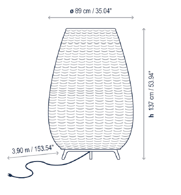 Bover Amphora Floor Lamp Outdooor Lamps Bover Light Beige Shade Amphora 03
