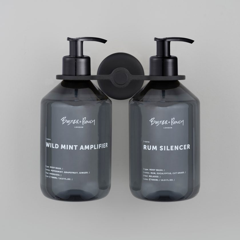 Buster + Punch Cast Double Soap Dispenser Holder Bath Hardware Buster + Punch Welders Black
