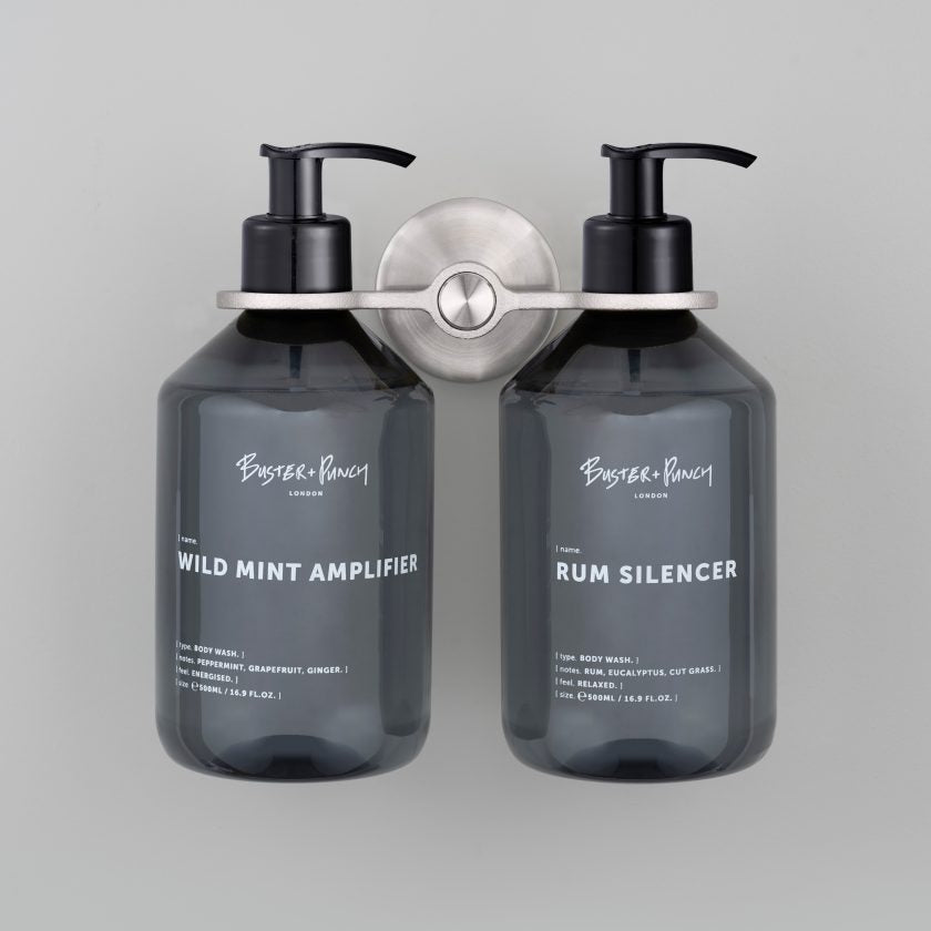 Buster + Punch Cast Double Soap Dispenser Holder Bath Hardware Buster + Punch Steel
