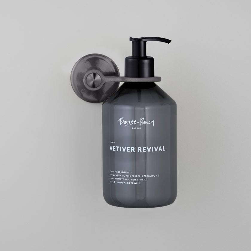Buster + Punch Cast Single Dispenser Soap Holder Bath Hardware Buster + Punch Gun Metal
