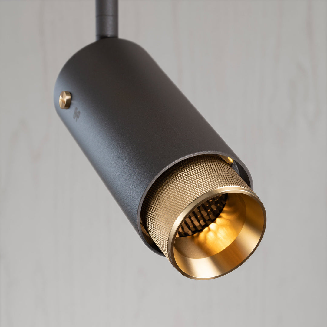 Buster + Punch Exhaust Spot / Cross or Linear Ceiling Flush Mounts Buster + Punch Graphite | Brass Cross