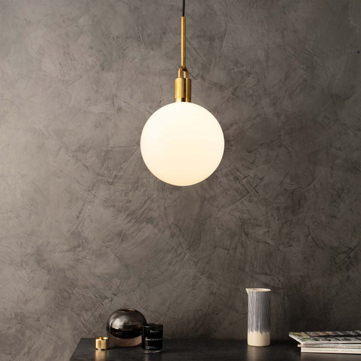 Buster + Punch Forked Globe Pendant Pendants Buster + Punch Brass Opal Large