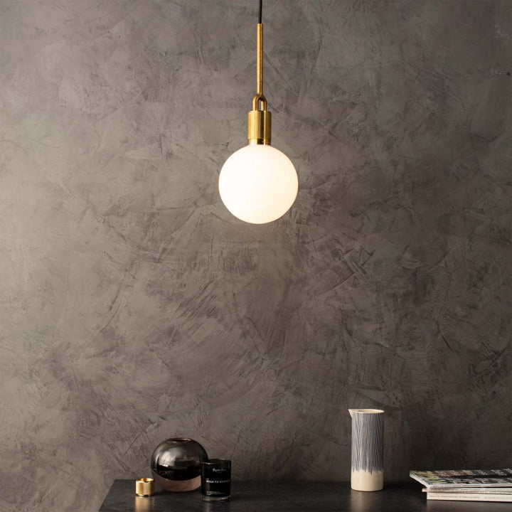 Buster + Punch Forked Globe Pendant Pendants Buster + Punch Brass Opal Medium