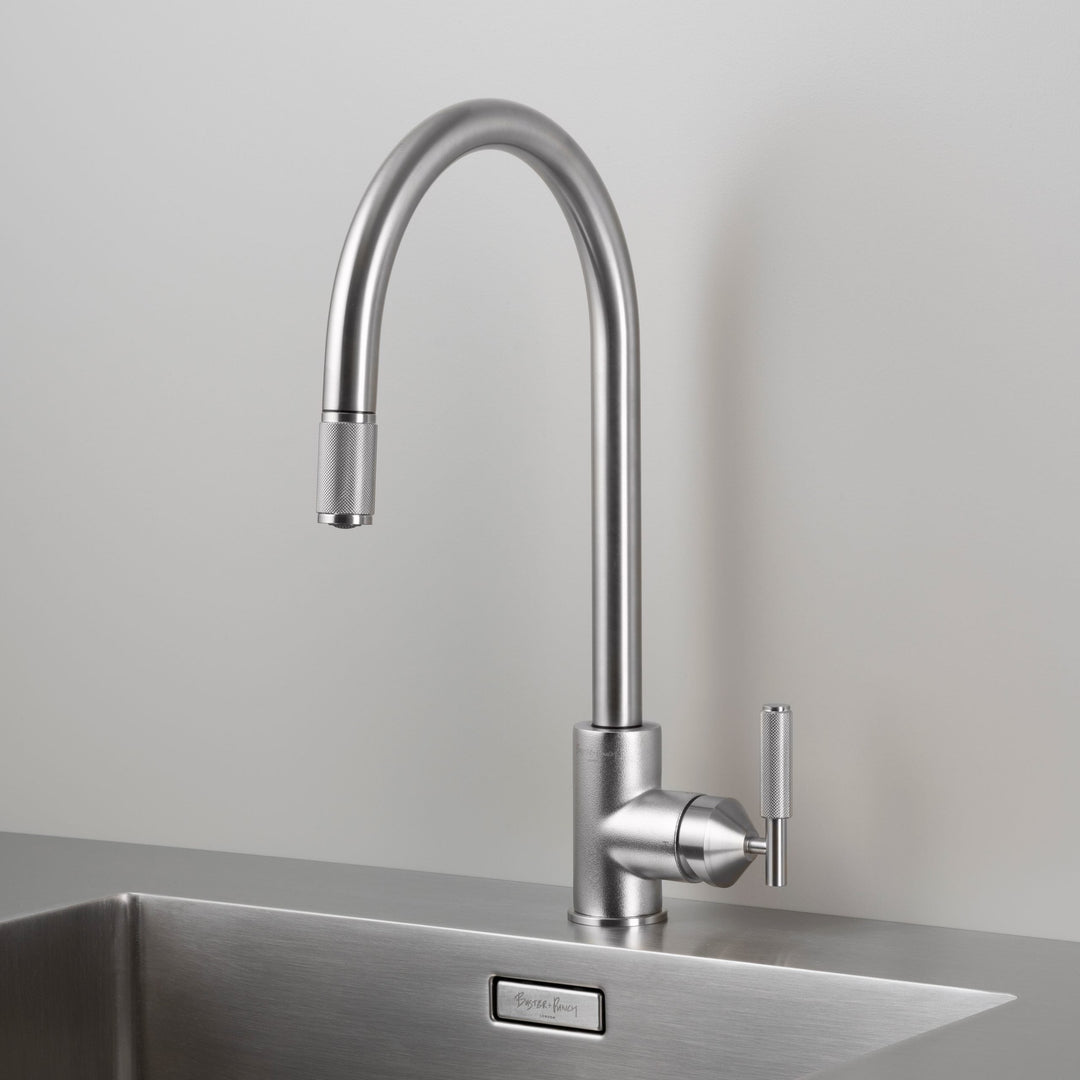 Buster + Punch Kitchen Faucet | Pull-out Mixer| Cross Faucets Buster + Punch Steel