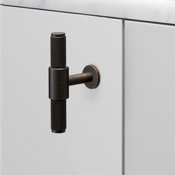 Buster + Punch T-Bar, Cross Design Cabinet Hardware Buster + Punch Smoked Bronze
