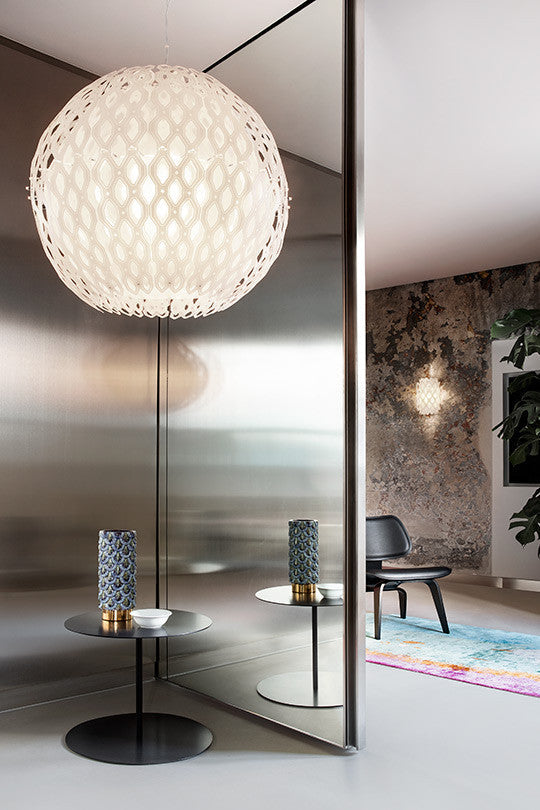 Slamp CHARLOTTE GLOBE SUSPENSION Ceiling Semi Flush Mounts Slamp WHITE 23,6 x 23,6 x h 19,7