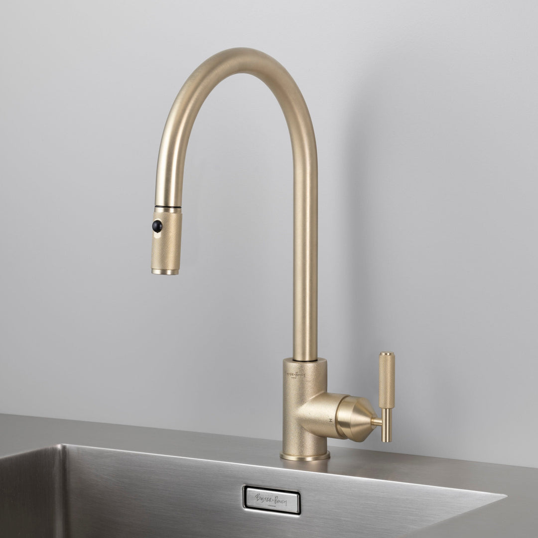 Buster + Punch Kitchen Faucet | Dual Spray Pull-out Mixer | Cross