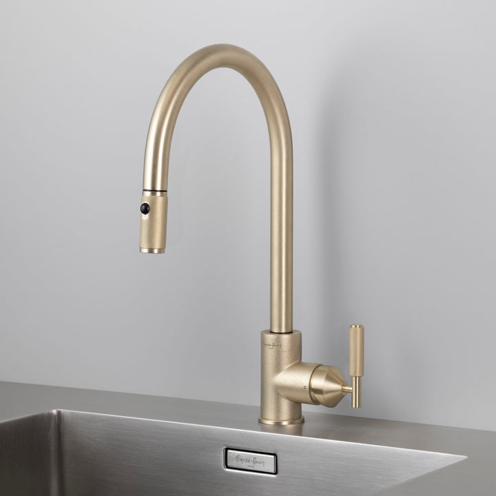 Buster + Punch Kitchen Faucet | Dual Spray Pull-out Mixer | Cross