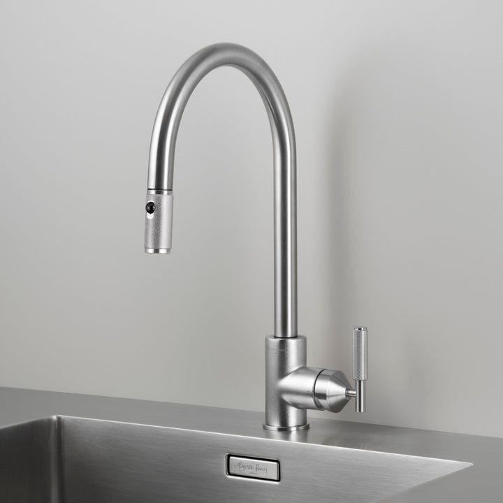 Buster + Punch Kitchen Faucet | Dual Spray Pull-out Mixer | Cross