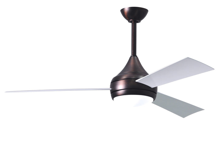 Matthews Fan Company Donaire Wet Location Ceiling Fan Outdoor Ceiling Fans Matthews Fan Company 52" Brushed Bronze Gloss White