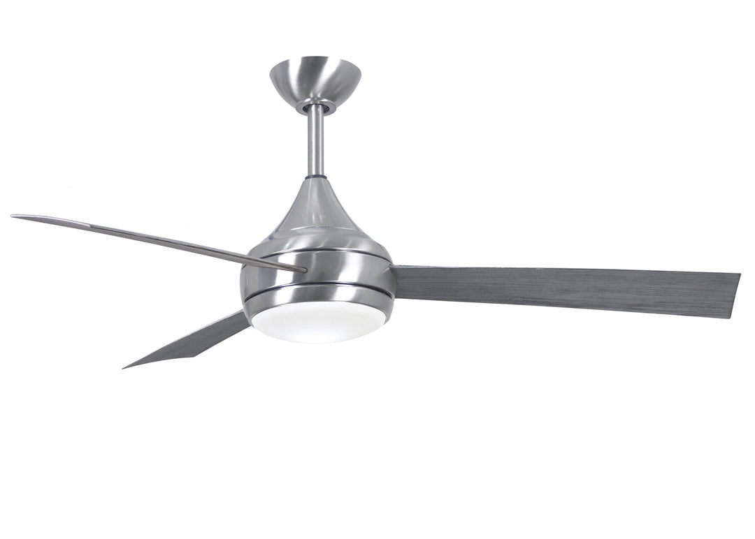Matthews Fan Company Donaire Wet Location Ceiling Fan Outdoor Ceiling Fans Matthews Fan Company 52" Brushed Stainless Barnwood Tone