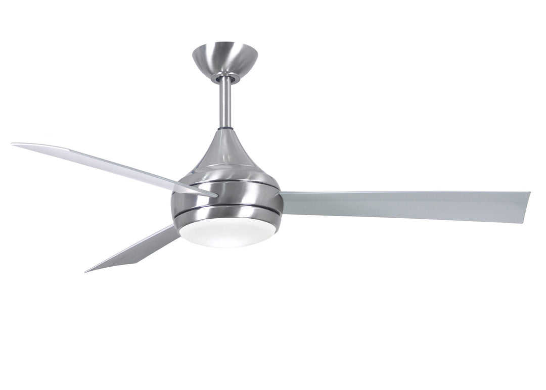 Matthews Fan Company Donaire Wet Location Ceiling Fan Outdoor Ceiling Fans Matthews Fan Company 52" Brushed Stainless Gloss White