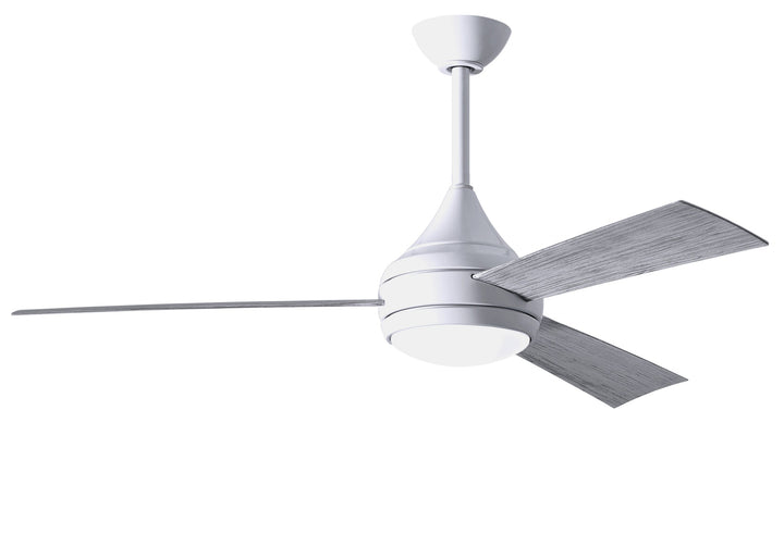 Matthews Fan Company Donaire Wet Location Ceiling Fan Outdoor Ceiling Fans Matthews Fan Company 52" Gloss White Barnwood Tone