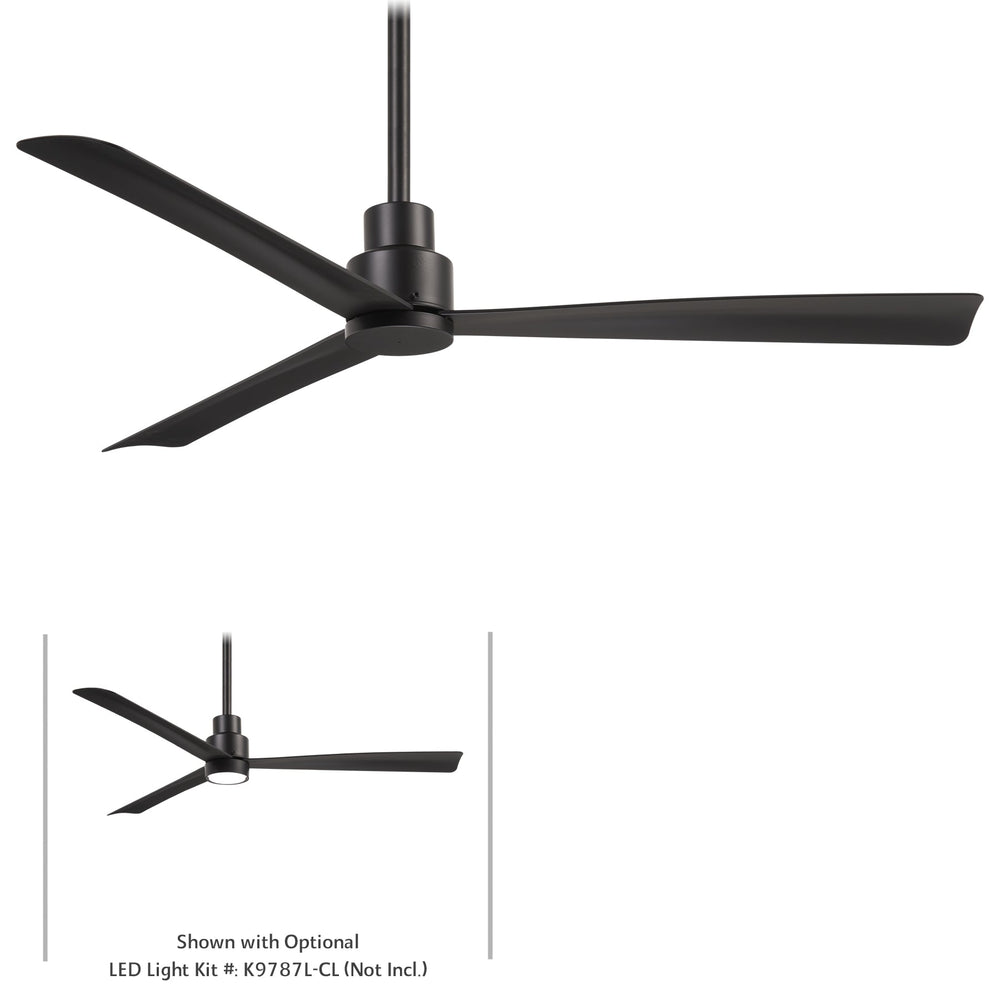 Minka Aire SIMPLE 52" Ceiling Fan F787 Indoor Ceiling Fans Minka-Aire COAL / COAL