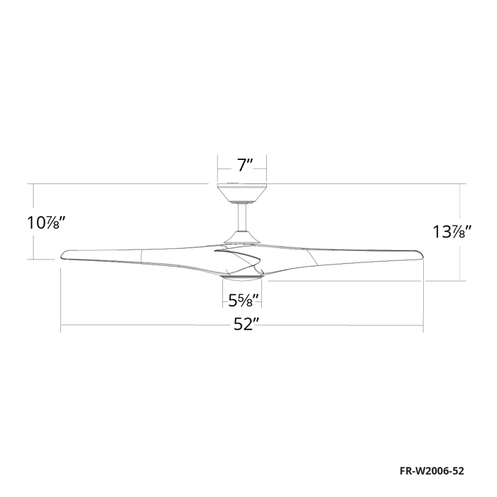 Modern Forms Fans Zephyr Three Blade Ceiling Fan FR-W2006 Outdoor Ceiling Fans Modern Forms Fans
