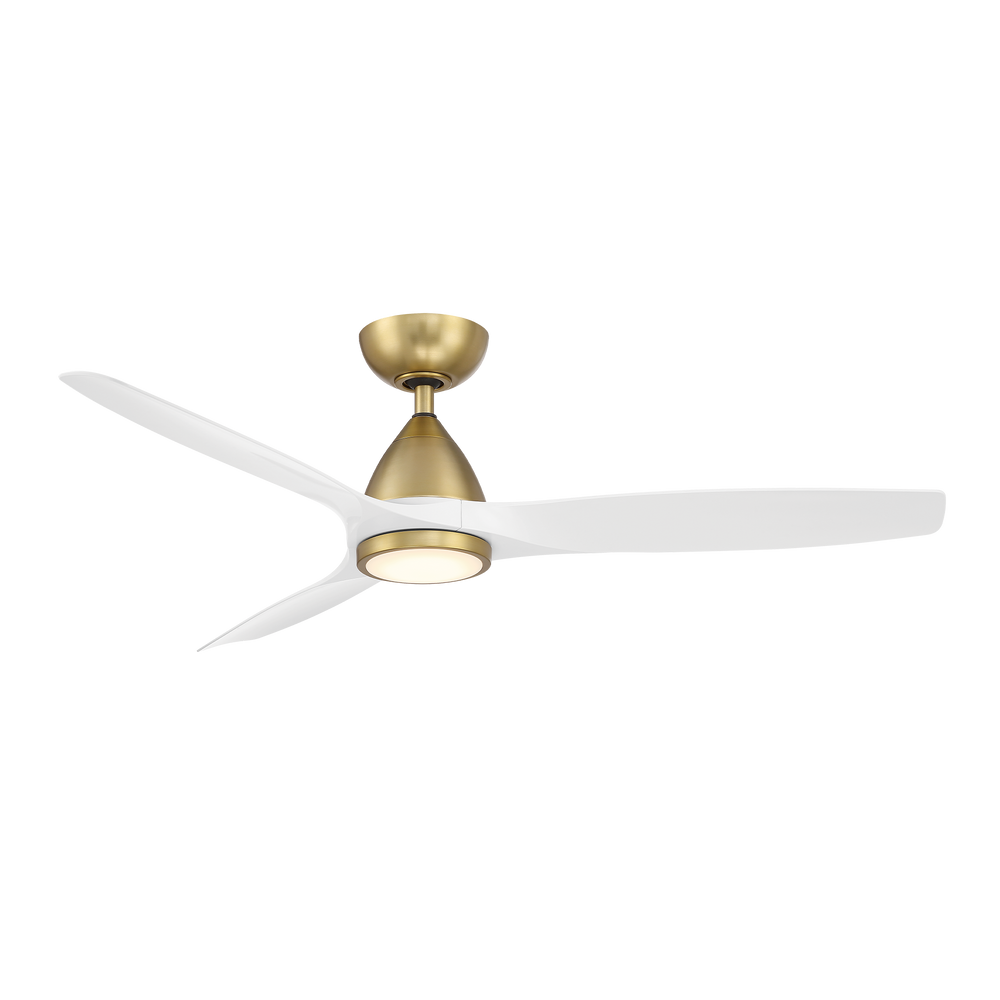 Modern Forms Fans Skylark Three Blade Ceiling Fan FR-W2202 Outdoor Ceiling Fans Modern Forms Fans Soft Brass/Matte White
