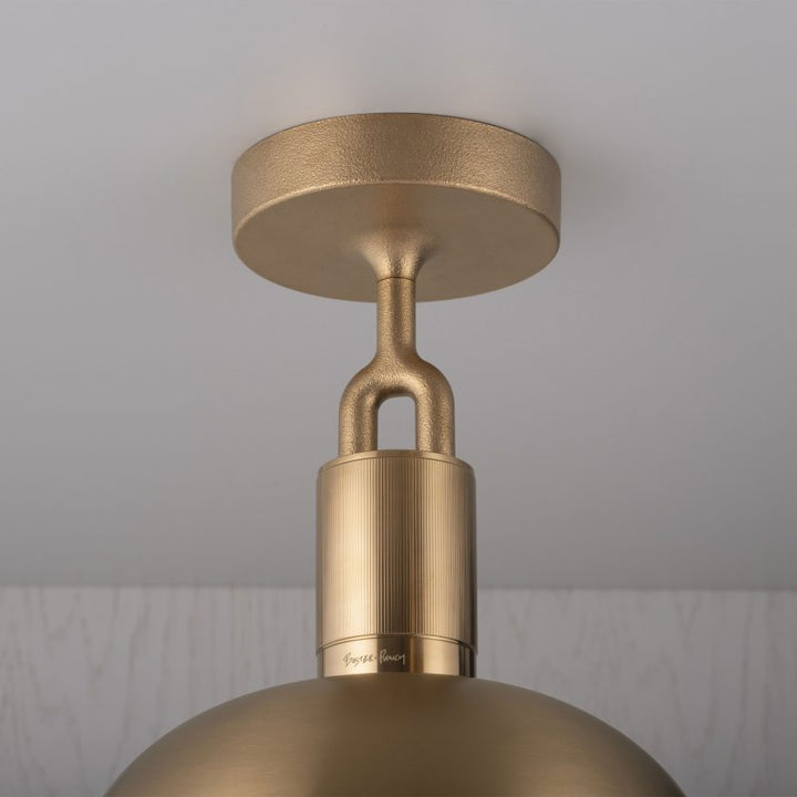 Buster + Punch Forked Ceiling Light with Shade and Globe Ceiling Semi Flush Mounts Buster + Punch Brass Opal Medium