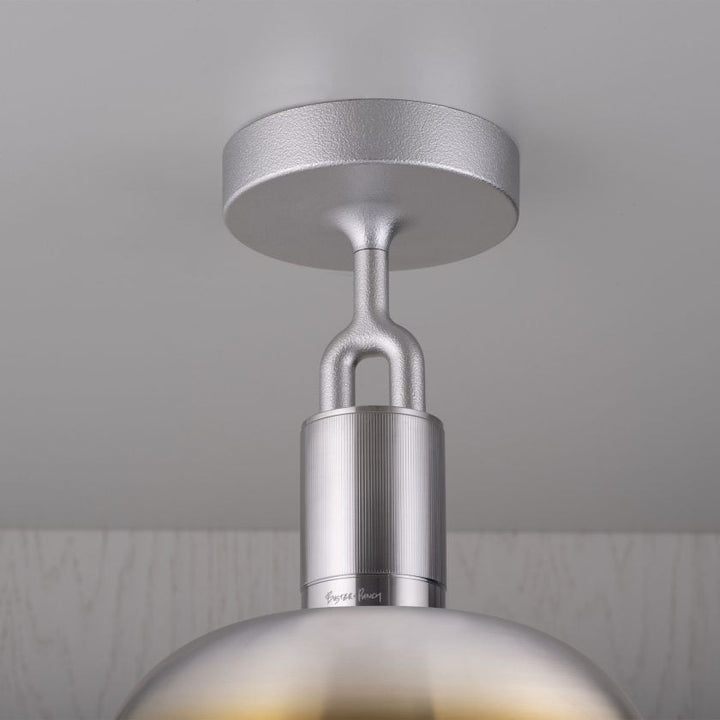 Buster + Punch Forked Ceiling Shade Light Ceiling Semi Flush Mounts Buster + Punch Burnt Steel Medium