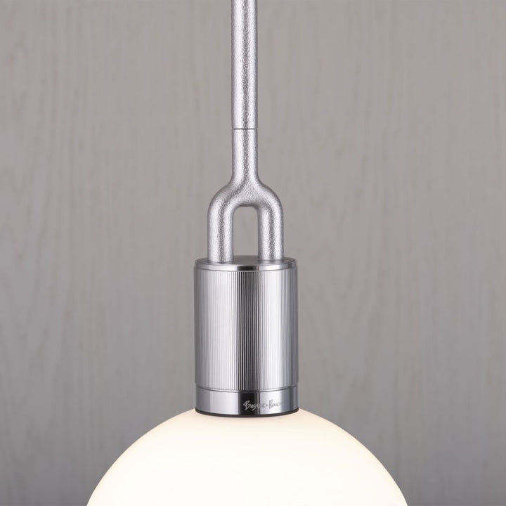 Buster + Punch Forked Globe Pendant Pendants Buster + Punch Steel Opal Medium