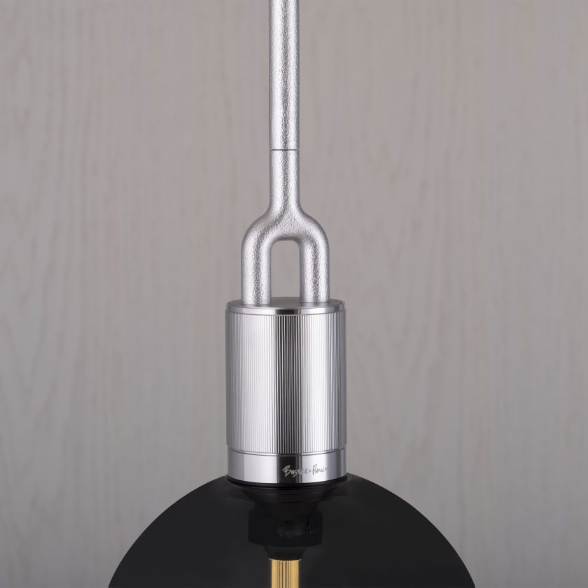 Buster + Punch Forked Globe Pendant Pendants Buster + Punch Steel Smoked Large