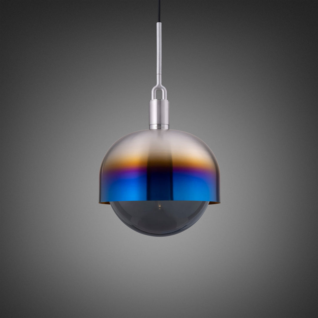 Buster + Punch Forked Pendant Shade / Globe Pendants Buster + Punch Burnt Steel Smoked Medium