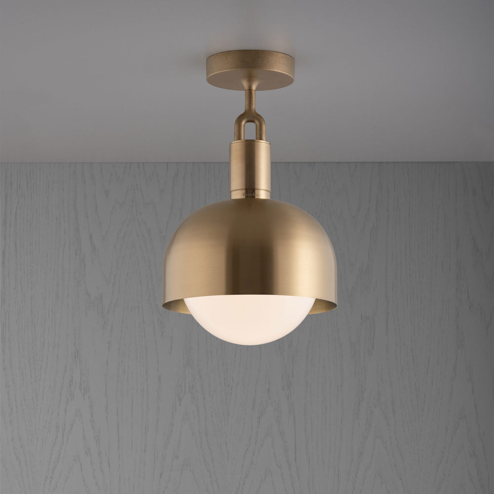 Buster + Punch Forked Pendant Shade / Globe Pendants Buster + Punch Brass Opal Medium