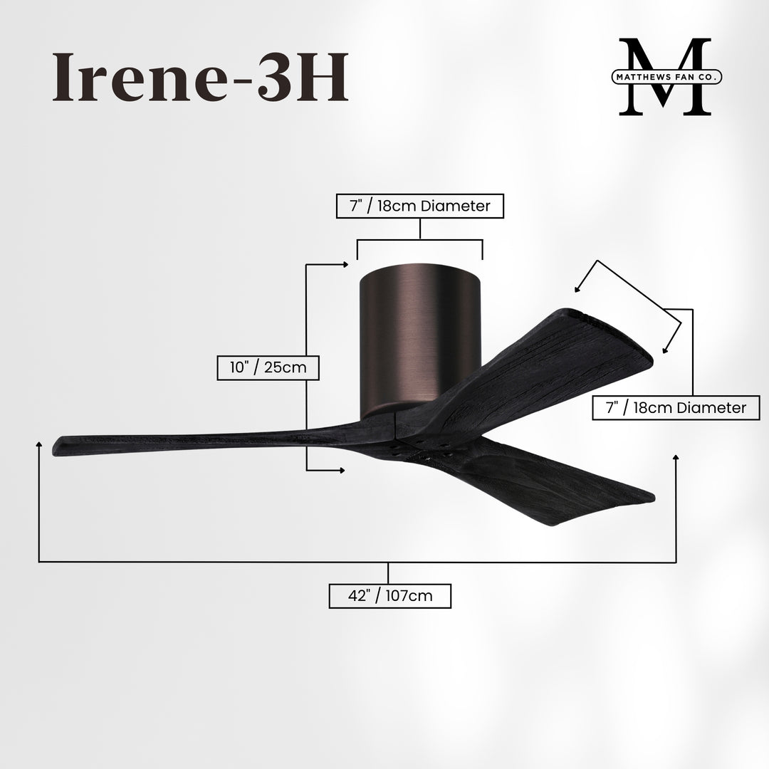 Matthews Fan Company Irene-3H 42" Flush Mounted Ceiling Fan