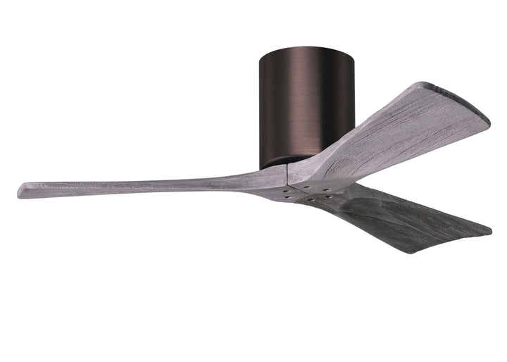 Matthews Fan Company Irene-3H 42" Flush Mounted Ceiling Fan Ceiling Hugger Fans Matthews Fan Company 42" Brushed Bronze Barnwood Tone
