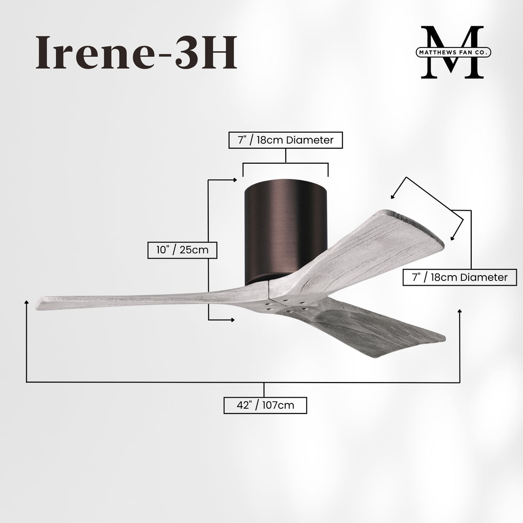 Matthews Fan Company Irene-3H 42" Flush Mounted Ceiling Fan
