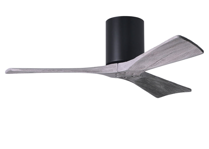 Matthews Fan Company Irene-3H 42" Flush Mounted Ceiling Fan Ceiling Hugger Fans Matthews Fan Company 42" Matte Black Barnwood Tone