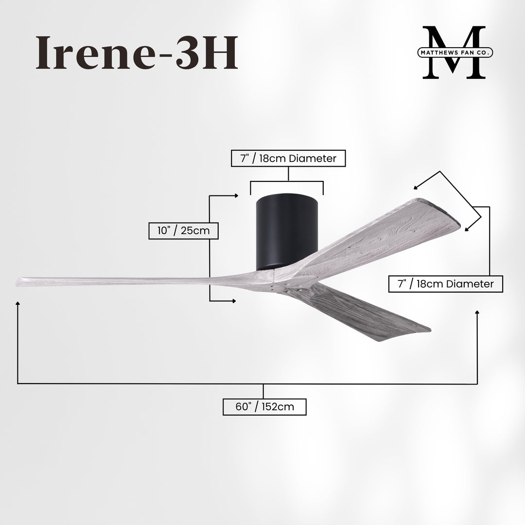 Matthews Fan Company Irene-3H 60" Flush Mounted Ceiling Fan